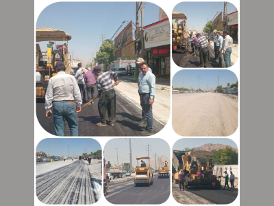 بازدید شهردار کرمانشاه از روند اجرای زیرسازی، قیرپاشی و آسفالت باند کندرو میدان آناهیتا